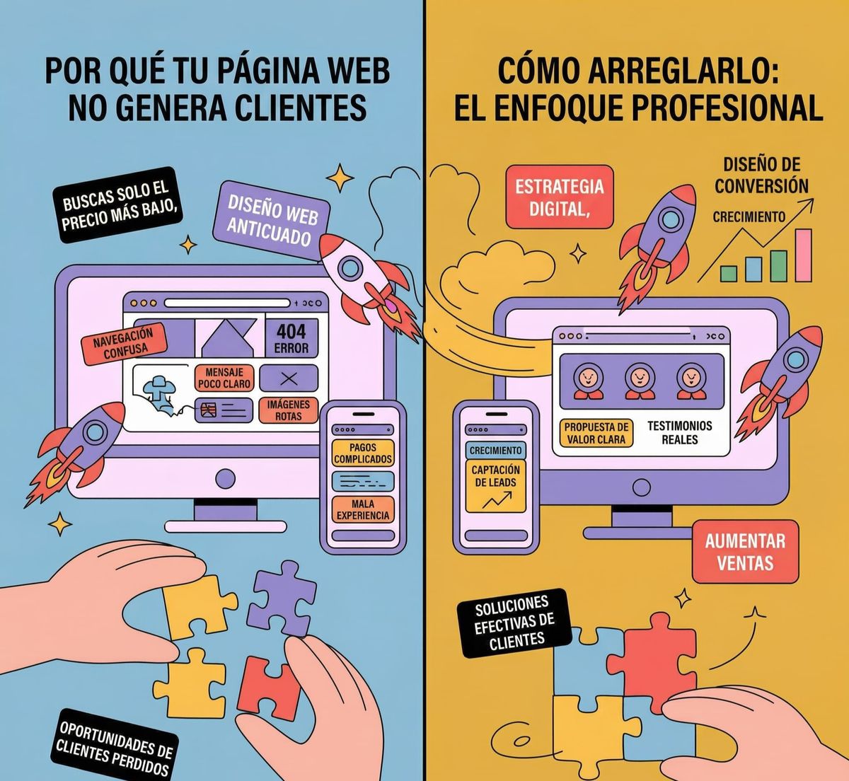 Diseño web moderno en laptop