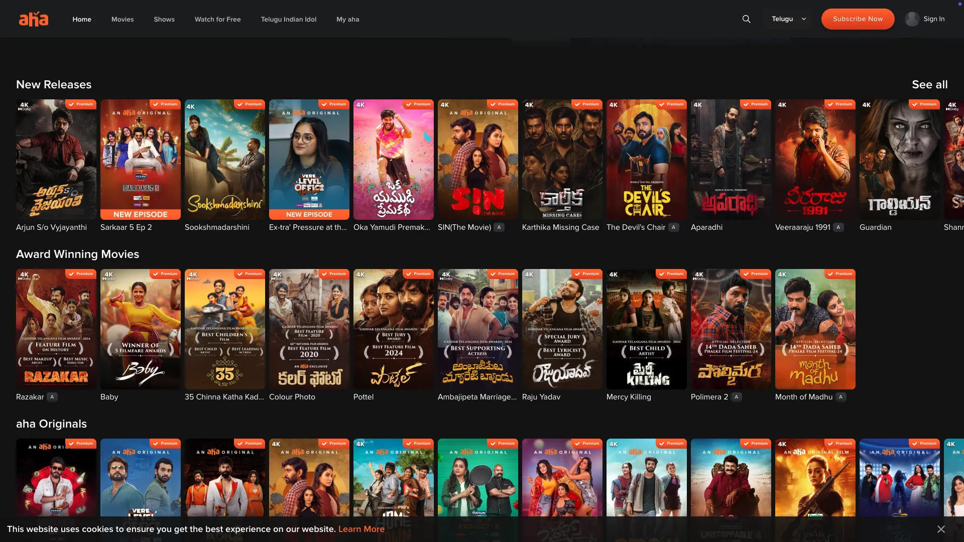Aha — Plataforma de streaming de películas