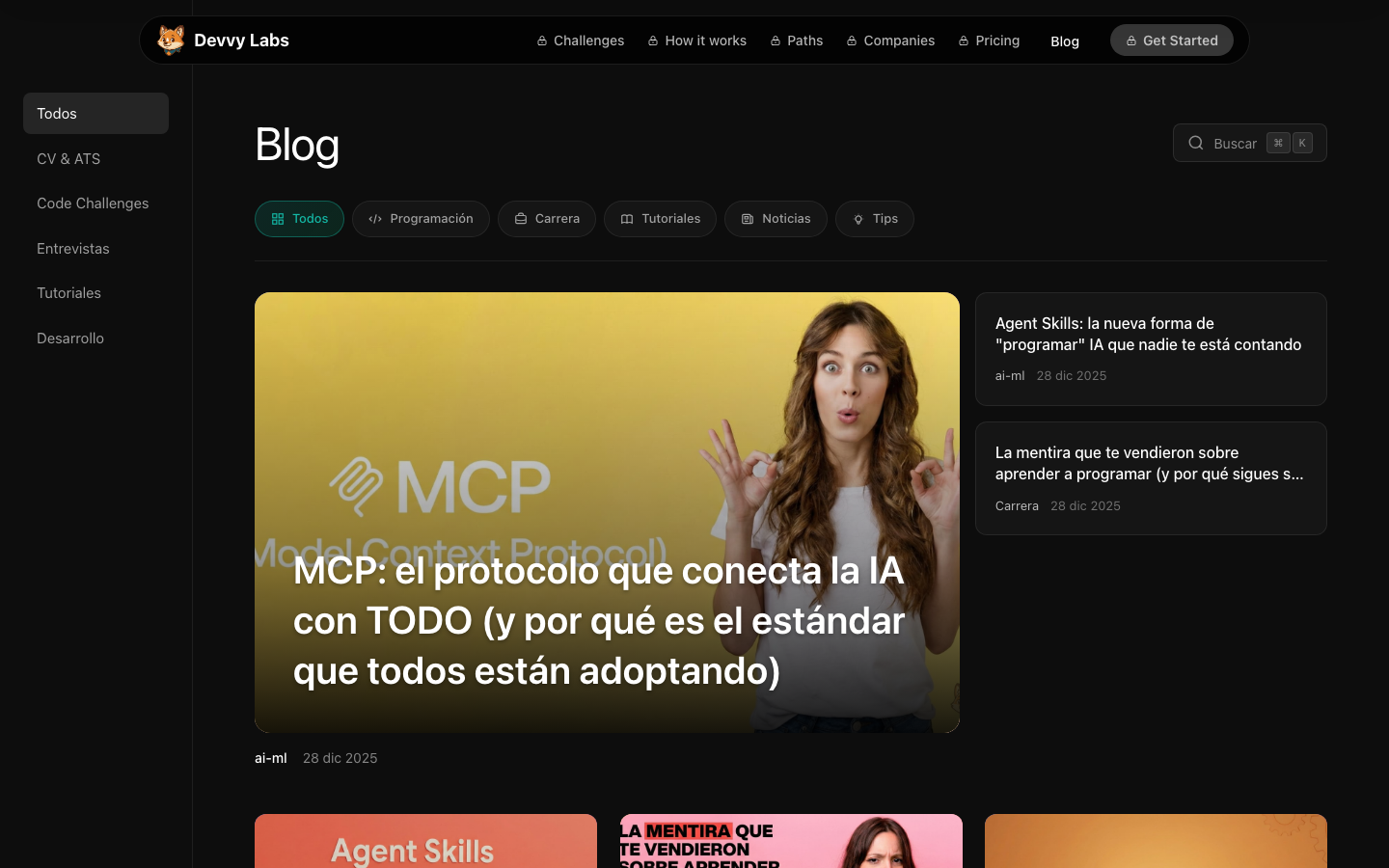 Devvy Labs — Blog de desarrollo